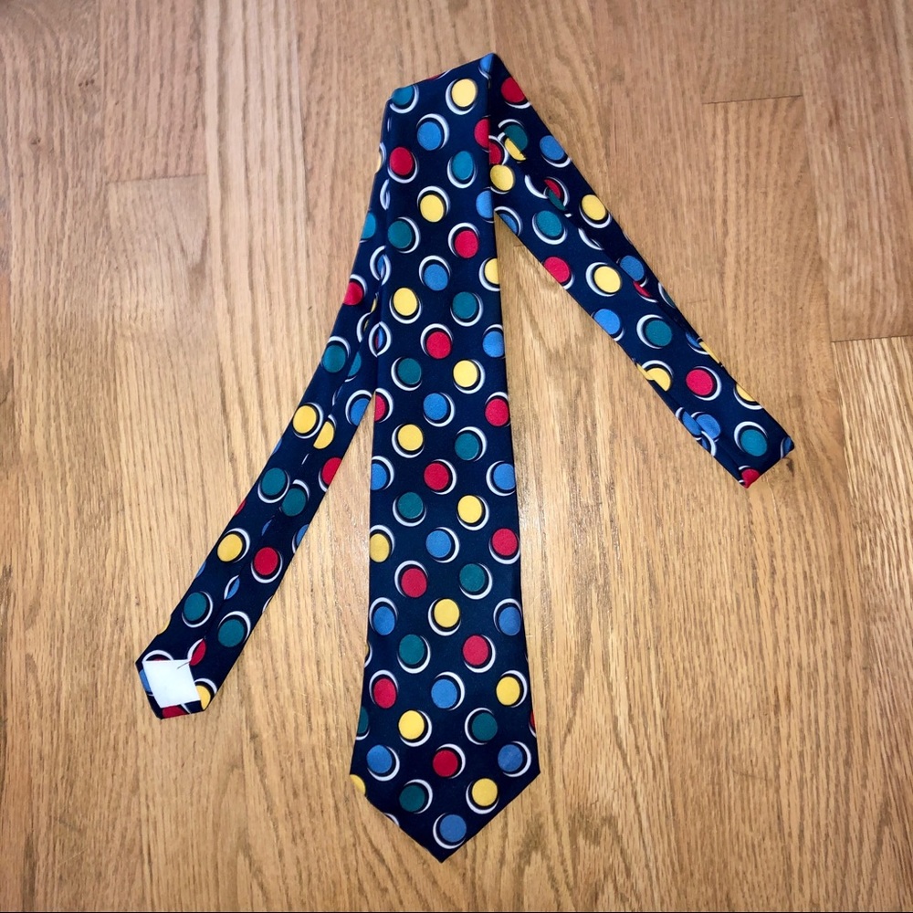 Colorful Polka Dot Tie Fun Blue Giovanni Sciarpa